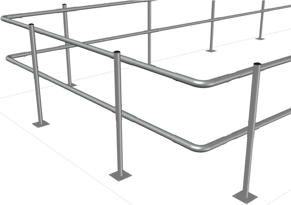 Top Fixed Parapet Guardrail System
